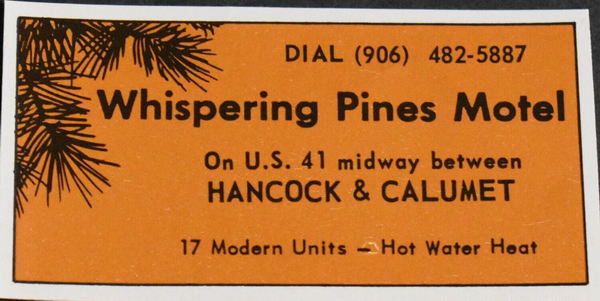 Whispering Pines Motel - Old Print Ad